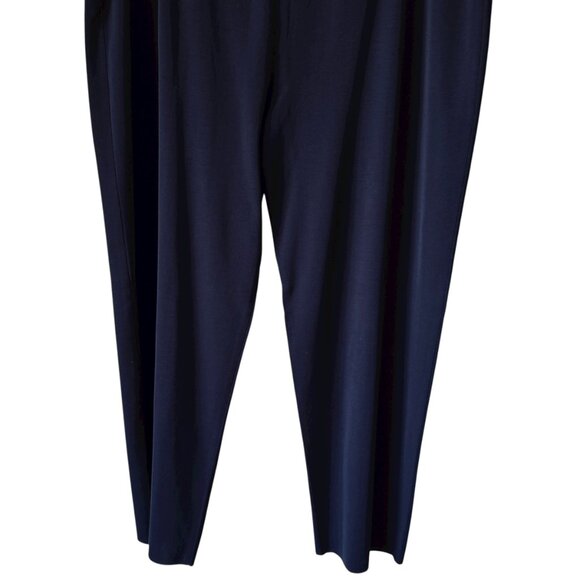 Misook Knit Pant 3X New Straight Leg Indigo Wrinkle Resistant Stretch Comfort - Picture 6 of 13